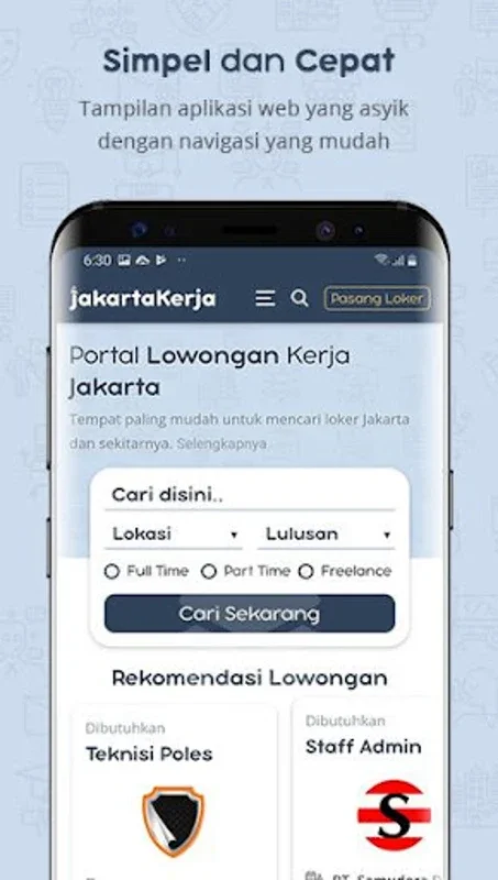 LOKER JAKARTA - Lowongan Kerja for Android