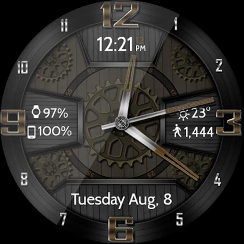 Wooden Gears HD Watch Face for Android - Elegant Customization