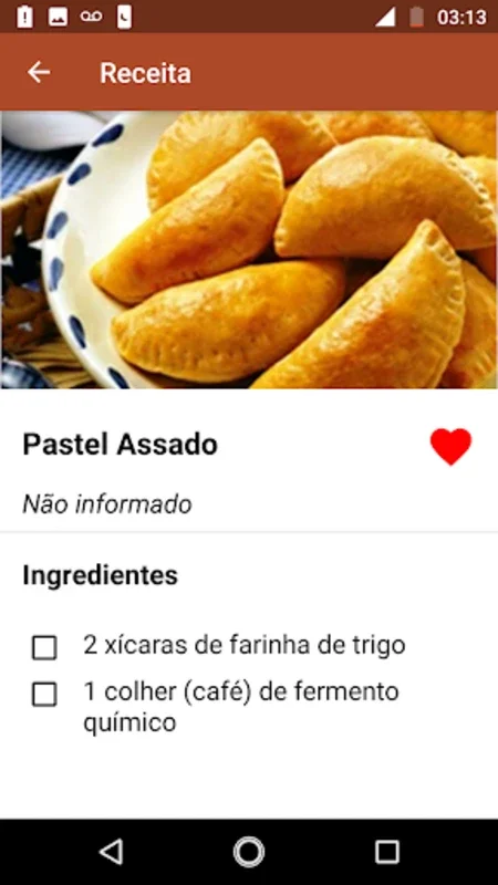 Receitas de Salgados for Android - Delicious Snack Recipes