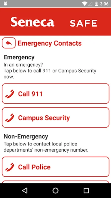 Seneca Safe for Android: Ensuring Campus Safety