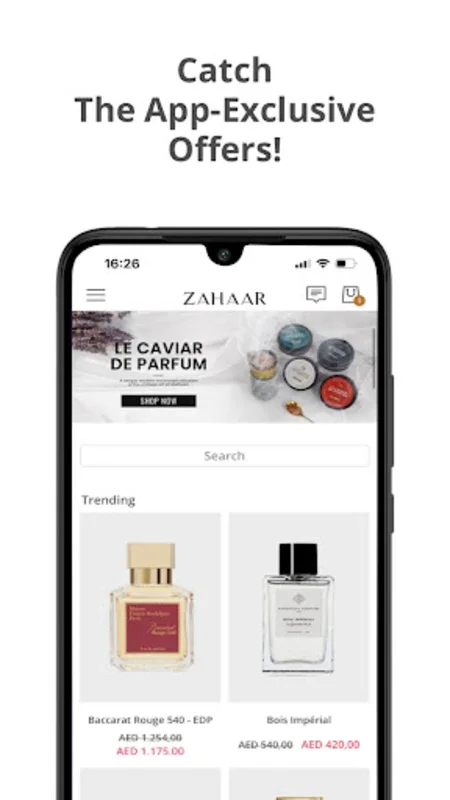 Zahaar for Android - Exclusive Niche Perfumes and Premium Services