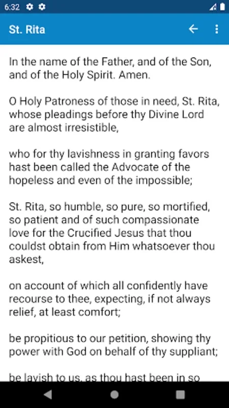 St. Rita for Android - Free App with Customizable Prayer Audio