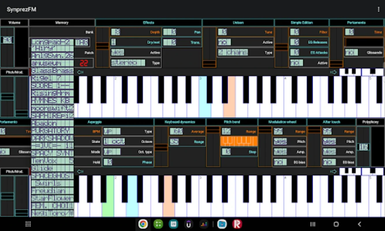 FM Synthesizer [SynprezFM II] for Android: Versatile Sound Creation