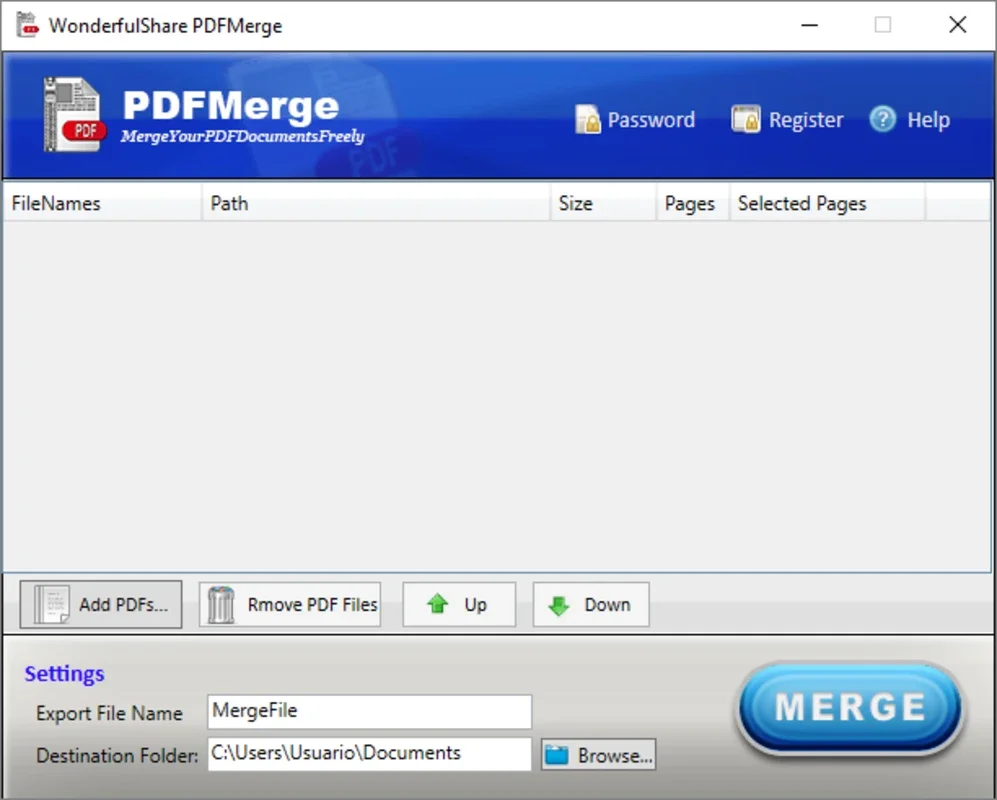 WonderfulShare PDF Merge for Windows - Merge PDFs Easily