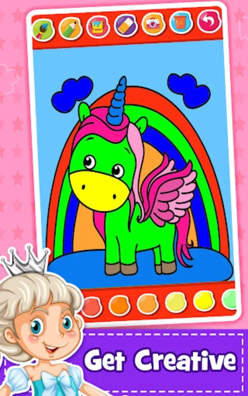 Unicorn Coloring Book for Kids for Android - Color and Learn