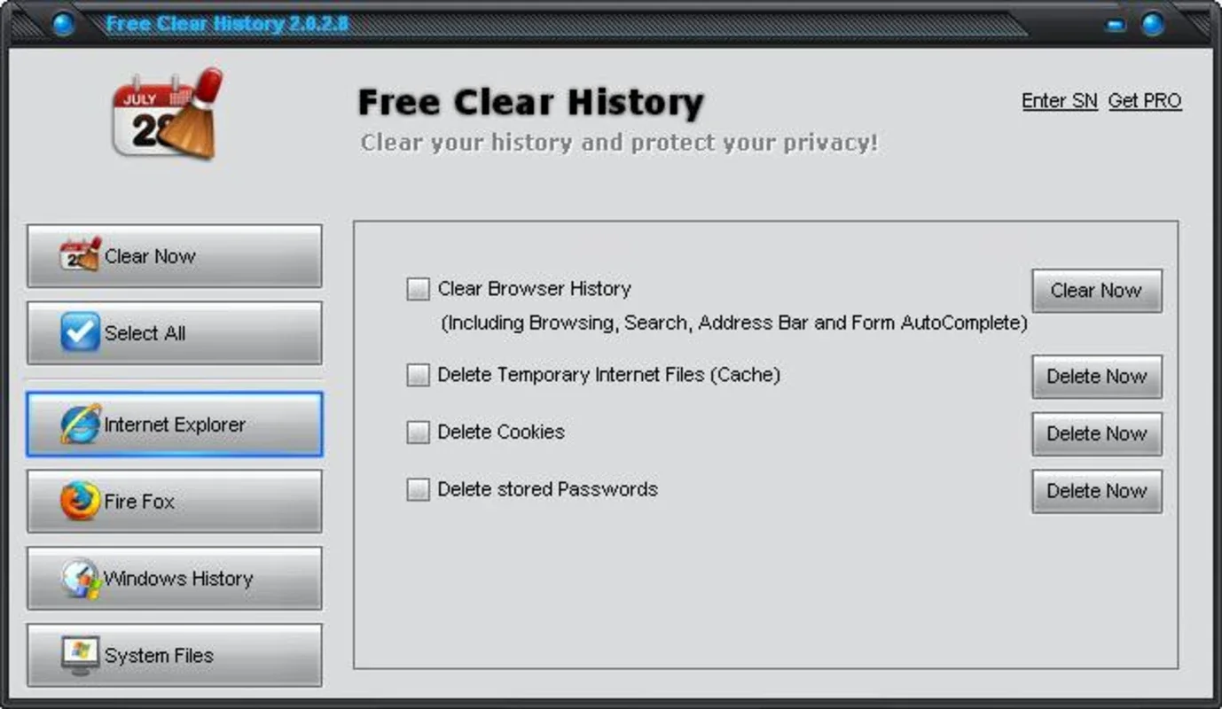 Free Clear History for Windows - Keep Your Browsing Private