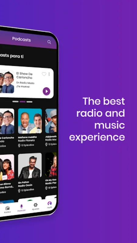 Oigo: Radios FM, Podcasts for Android - Rich Audio Content