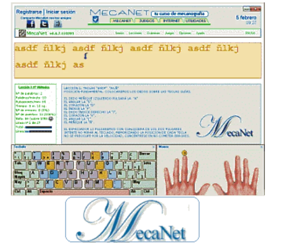 MecaNet for Windows - A Great Typing Course