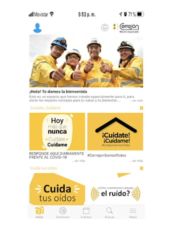 Cuídate, Cuídame for Android: Real-Time Updates for Cerrejón Employees