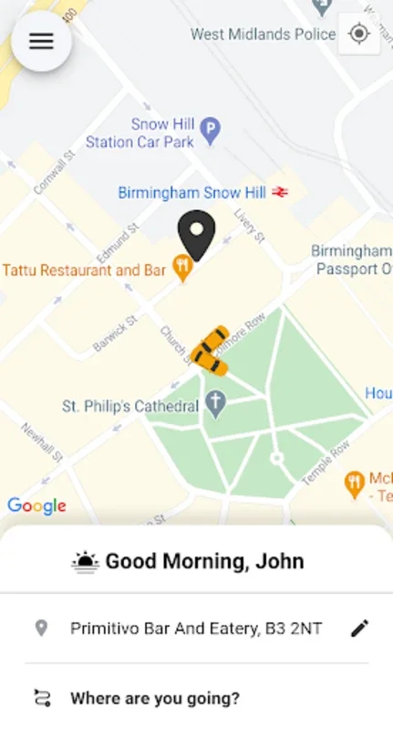 TOA Taxis Birmingham for Android: Effortless Taxi Booking and Tracking