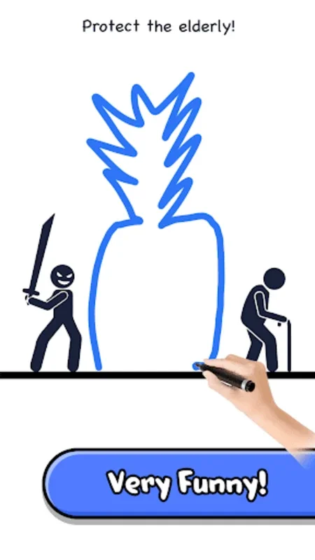 Draw Challenge:Save Stickman for Android - Strategic Line Drawing