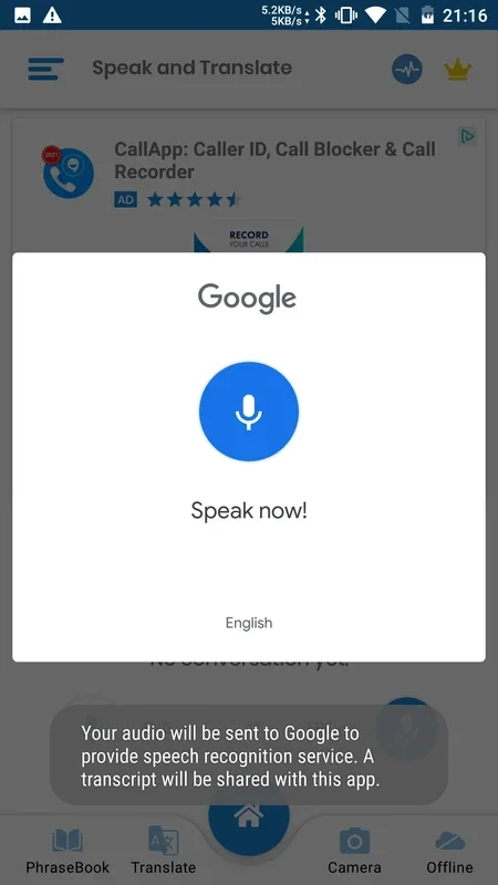 Speak and translate for Android - Instant Translation