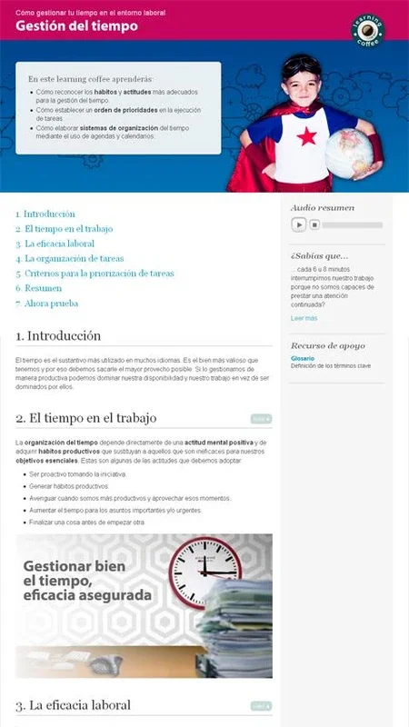 Gestion del tiempo for Android - Manage Your Time Easily