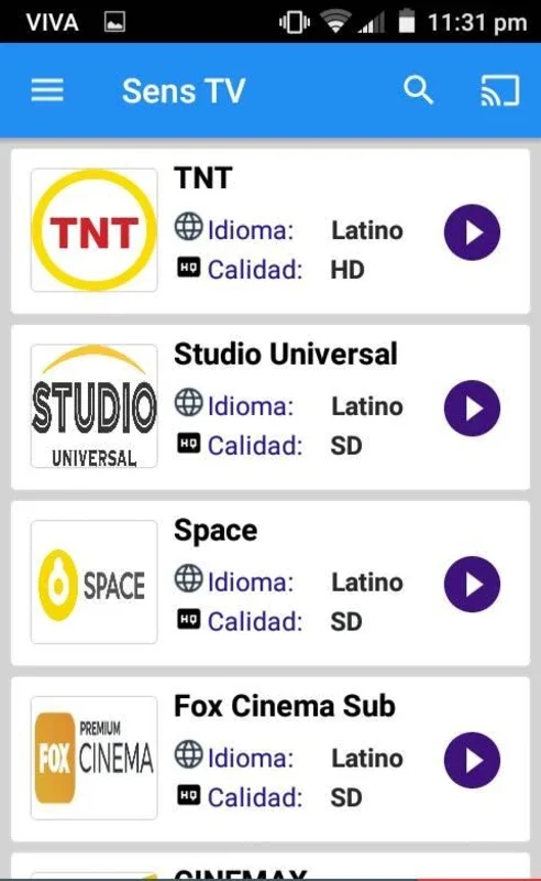 Sens TV for Android - Access Diverse TV Channels