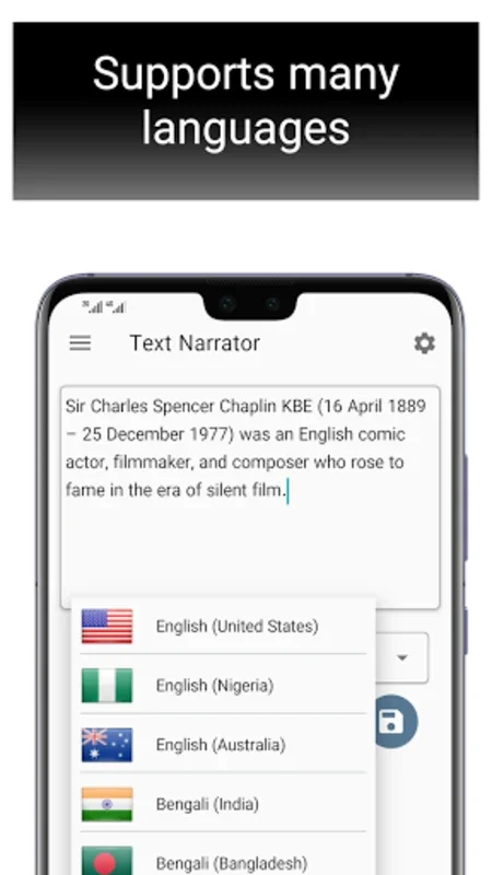 Text Narrator for Android - Enhancing Language Accessibility