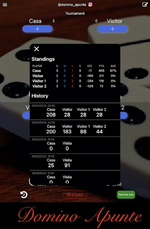 Domino Apunte for Android - Sustainable Scorekeeping App