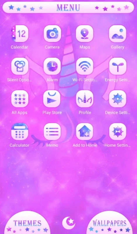 Unicorn Silhouette Theme for Android - Magical Interface