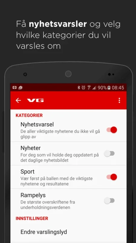 VG for Android - Stay Informed on the Go