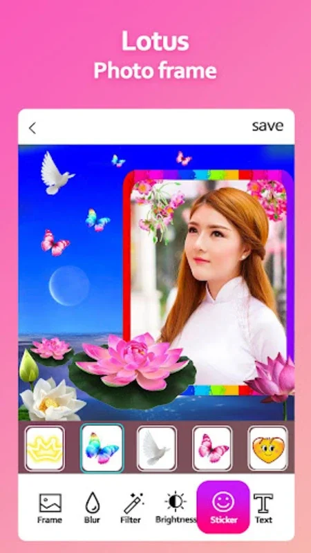 Lotus Photo Frame for Android - Enhance Photos with Floral Elegance