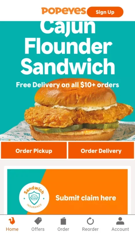 Popeyes® App USA for Android - Get Delicious Fried Chicken at Your Doorstep