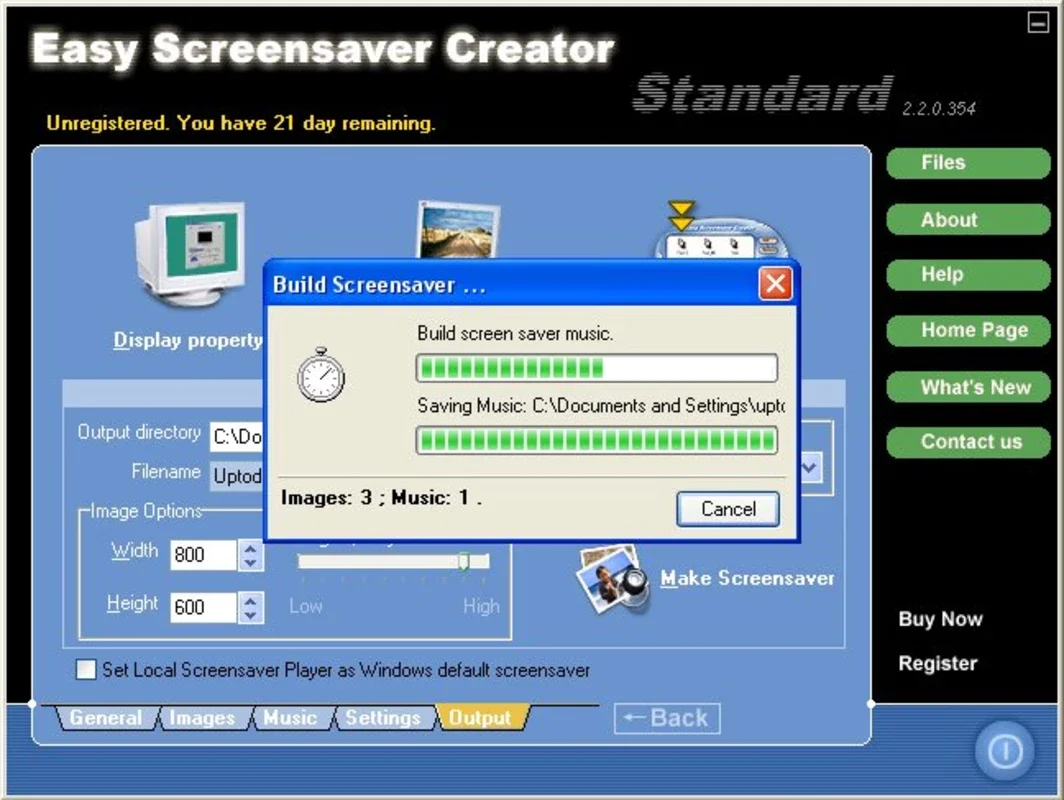 Easy Screensaver Creator Standard Edition for Windows - Create Custom Screensavers