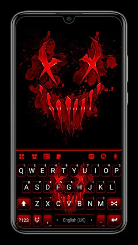 Neon Horror Mask Theme for Android: Transform Your Keyboard