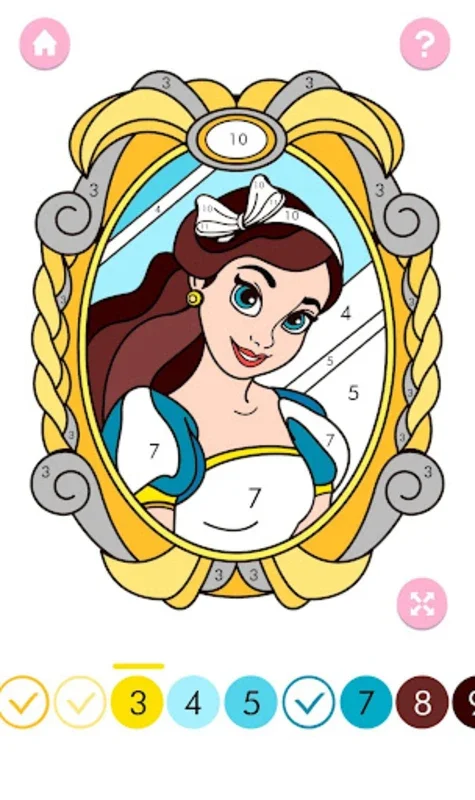 Princess Coloring by Number for Android - Relaxing Art App