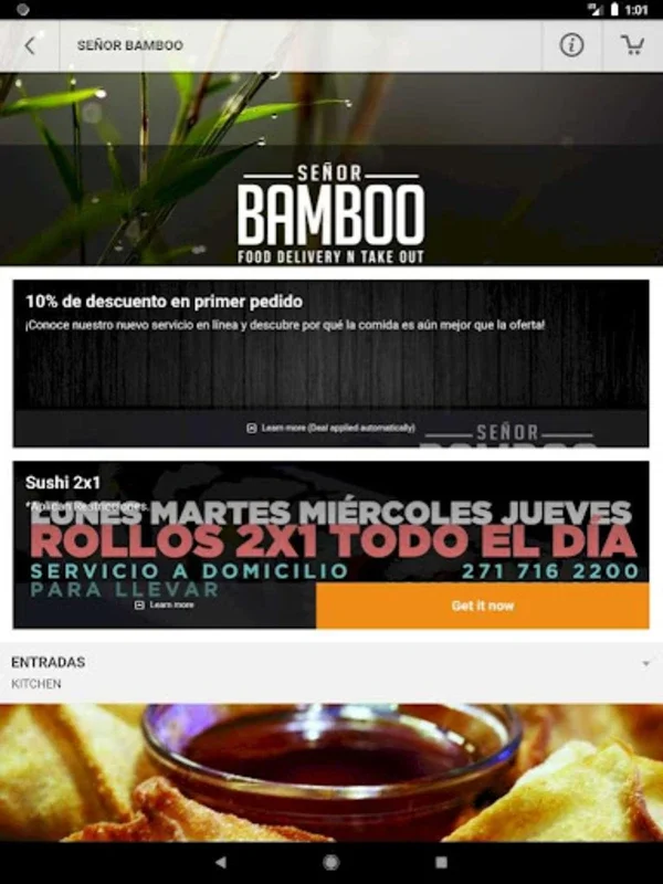 Señor Bamboo for Android: A User - Friendly Food Delivery App