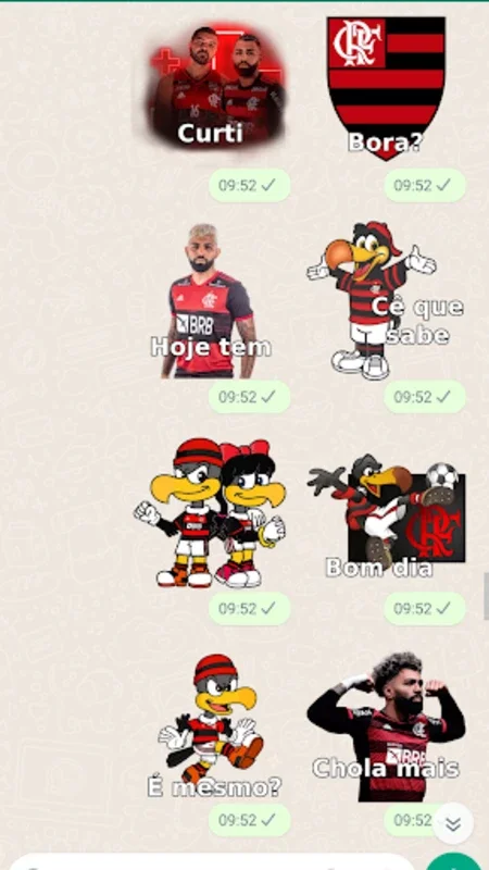 Figurinhas Flamengo for Android - Express Team Spirit in Chats