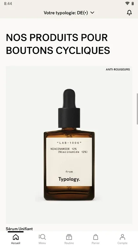 Typology for Android: Personalized Skincare Solutions