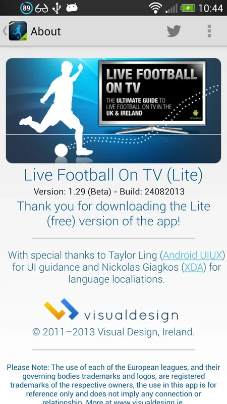 Live Football On TV (Lite) for Android - Your Ultimate Football Guide