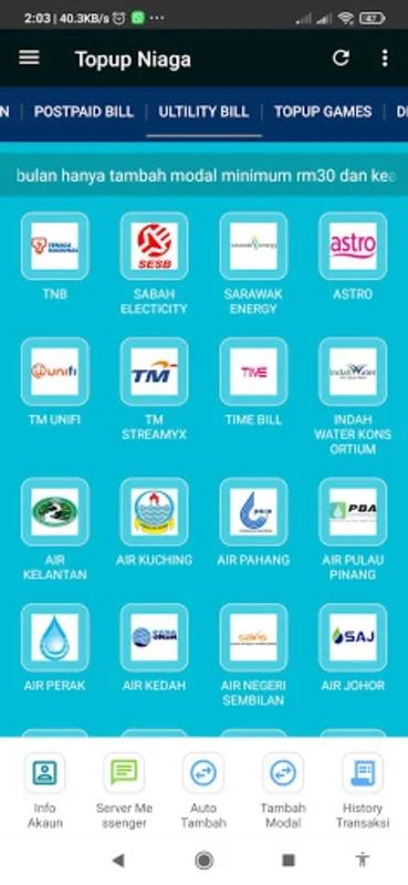 Topup Niaga for Android - Simplify Financial Transactions