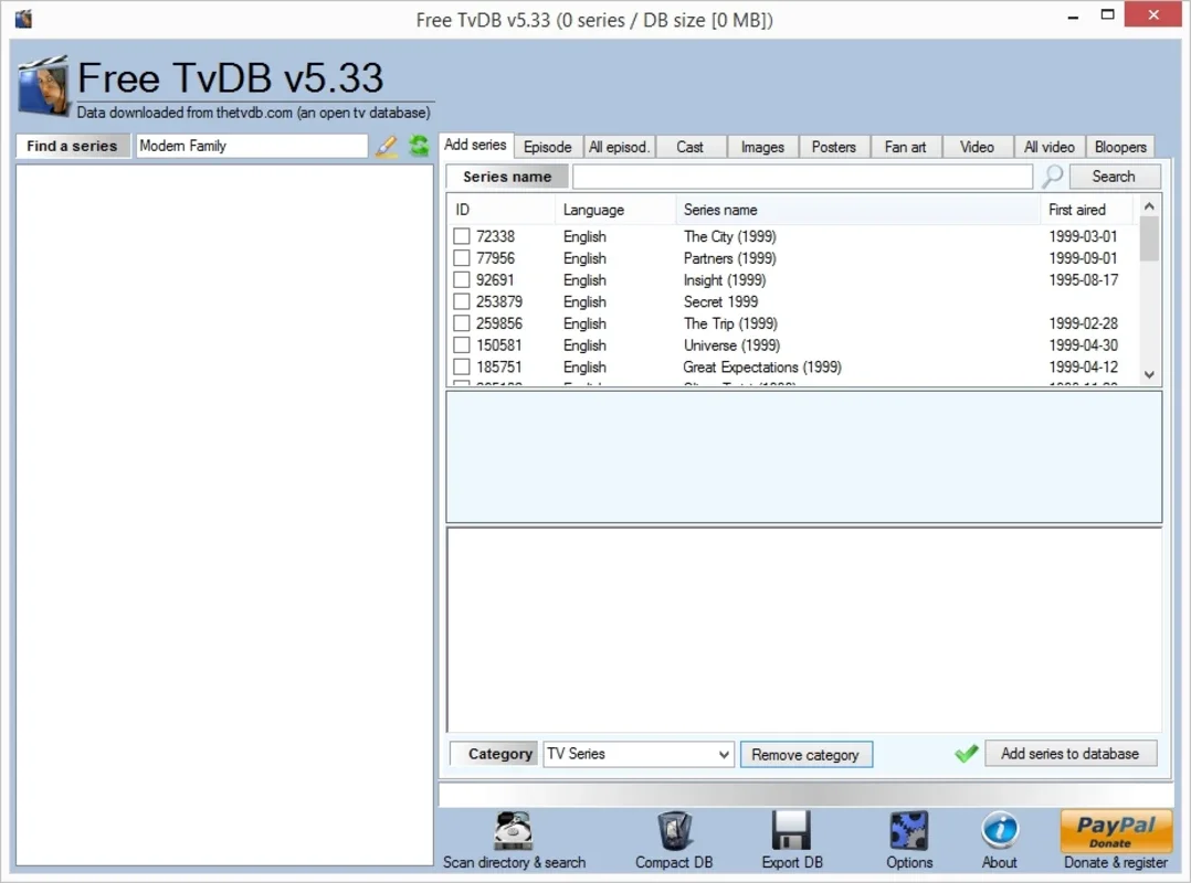 Free TvDB for Windows - Organize Your Multimedia