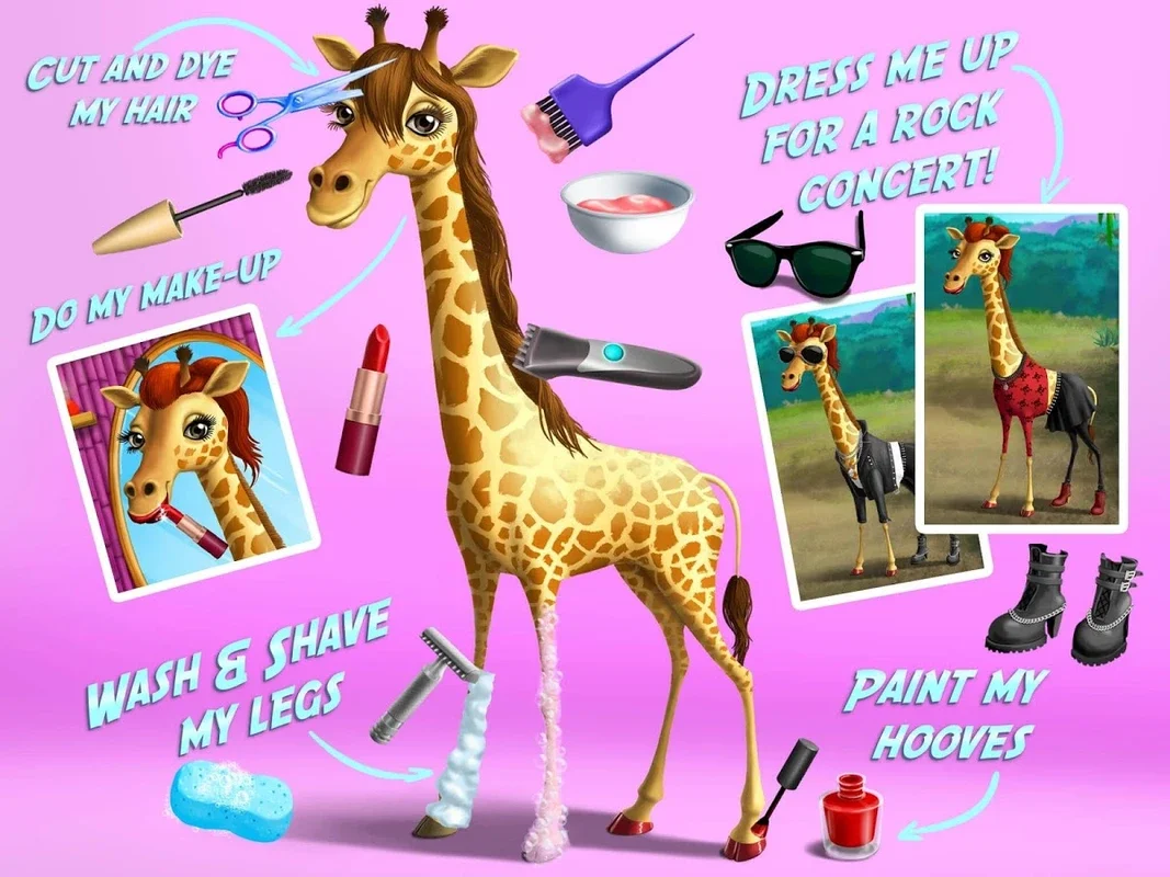 Jungle Animal Hair Salon for Android - Stylize Jungle Creatures