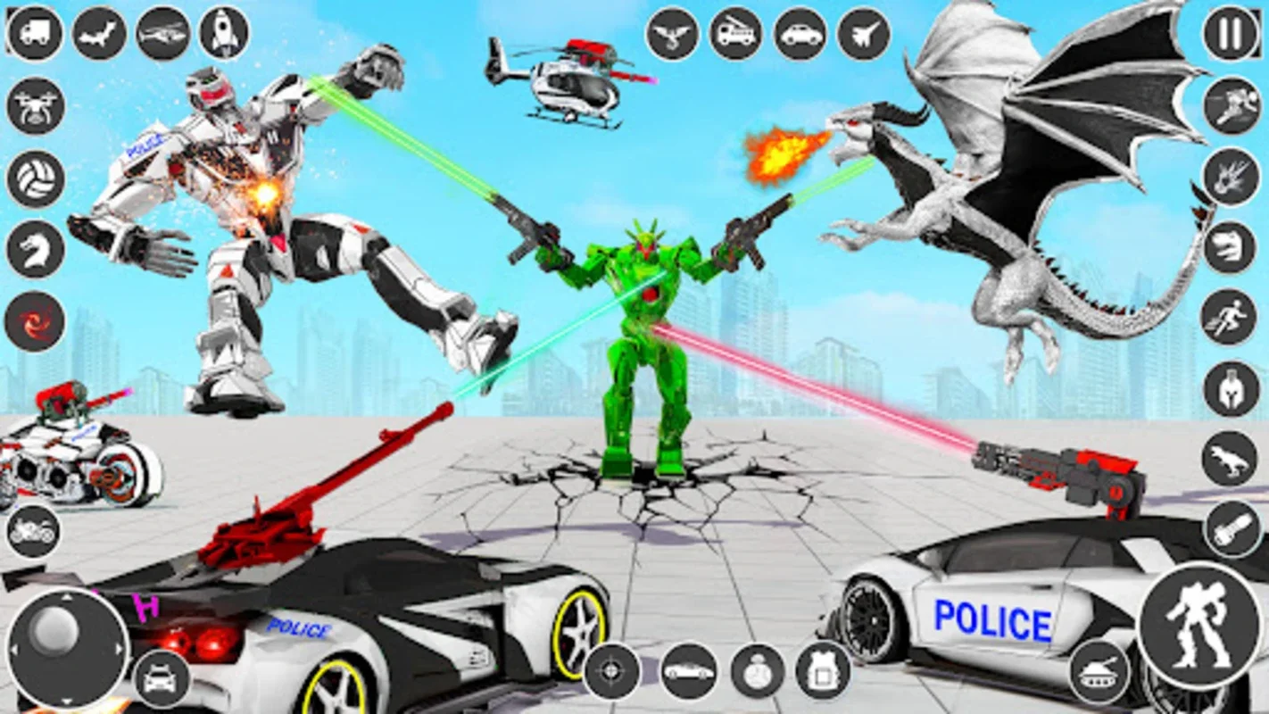 Dragon Robot Car Transform for Android - Engaging Combat Game