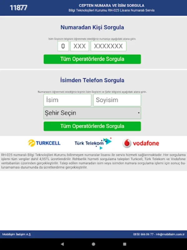 Bilinmeyen Numara Sorgula for Android: Query Unknown Numbers