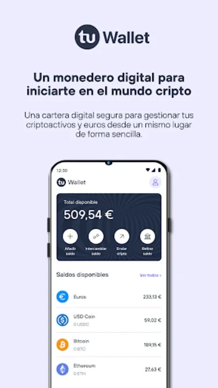 TU Wallet for Android - Manage Cryptocurrencies Securely