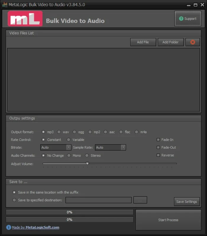 MetaLogic Bulk Video to Audio for Windows: Efficient Bulk Video - to - Audio Conversion