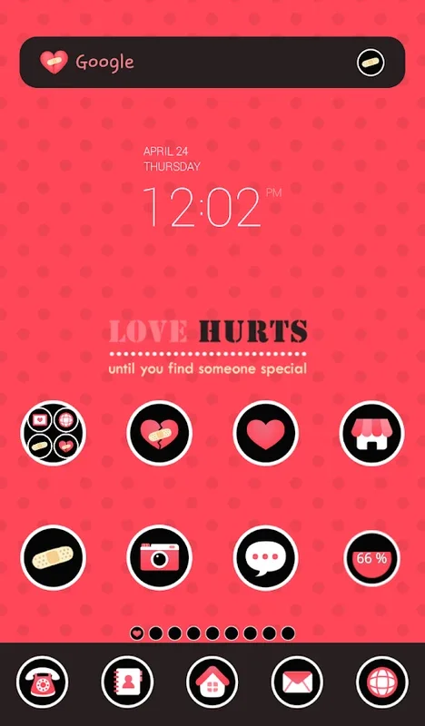 love hurts dodol theme for Android - Enhance Your Device