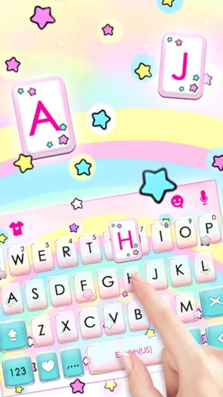 Cute Rainbow Stars Keyboard Background for Android: Enhance Typing