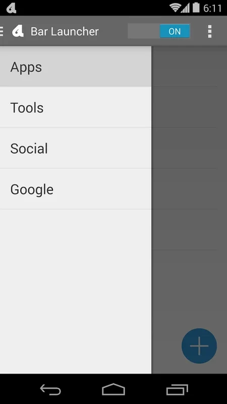 Bar Launcher for Android - Swift App Access