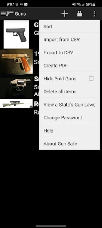 Gun Safe Lite for Android - Secure Firearm Info Manager