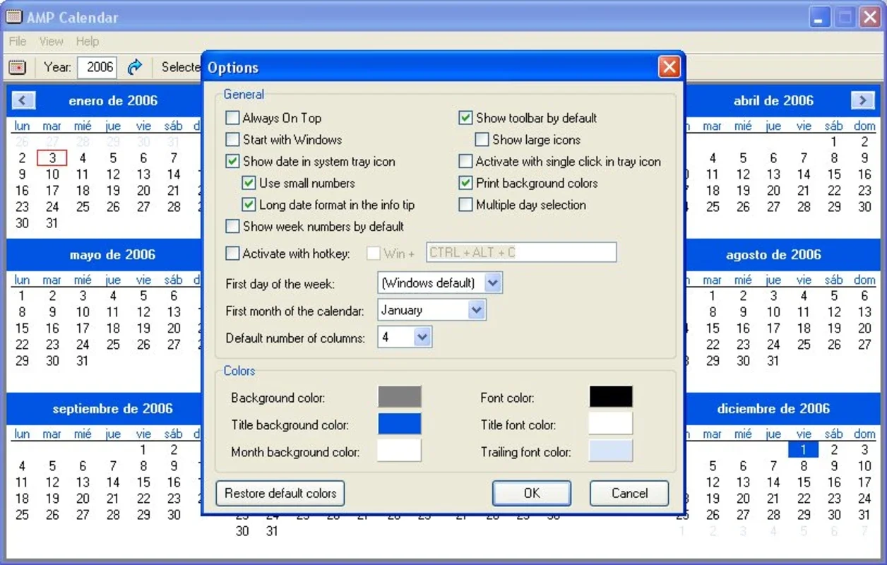 AMP Calendar for Windows - Simple and Functional