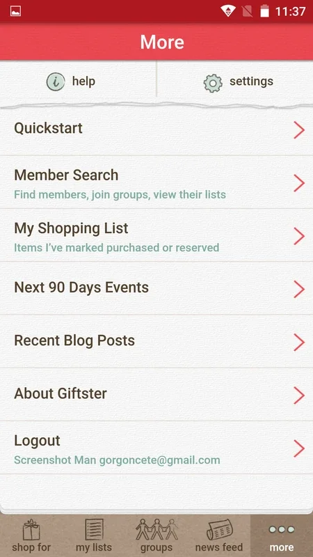 Giftster for Android - Create Perfect Gift Lists