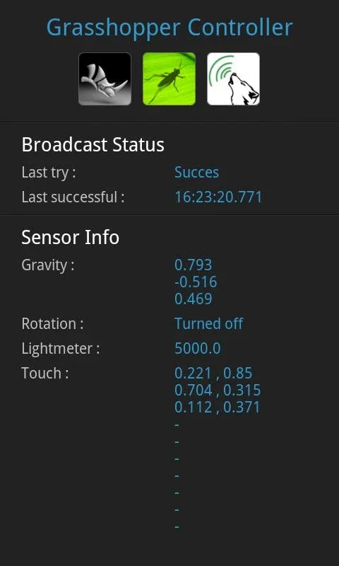 Grasshopper Controller for Android - Seamless Sensor Integration