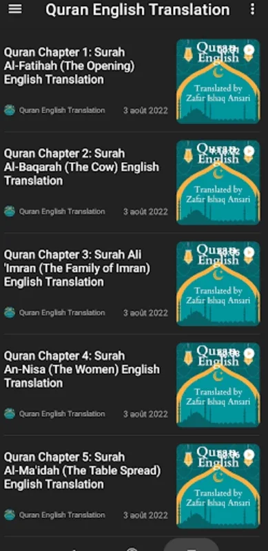 Quran Translated in English for Android - Spiritual Companion