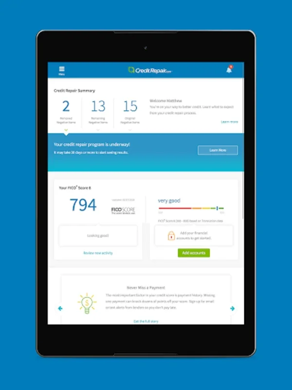 Credit Repair for Android - Manage and Monitor Your Credit