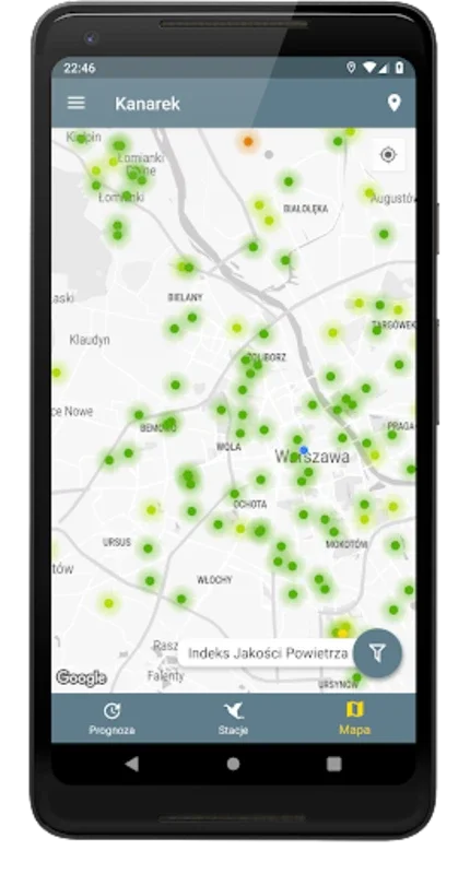 Kanarek - jakość powietrza for Android: Real-Time Air Quality Insights