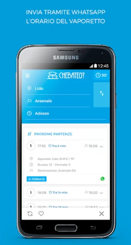 CheBateo? for Android - Check Venice Vaporetto Schedules