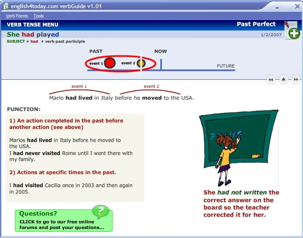 Quick Guide To English Verbs for Windows - Master Verb Tenses